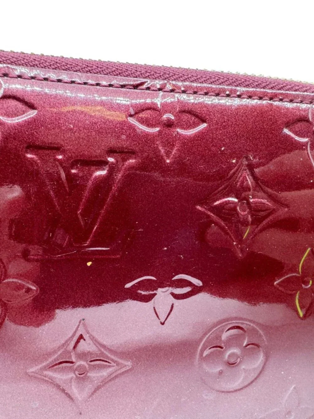 Louis Vuitton  Monogram Vernis Zippy Wallet Amarante